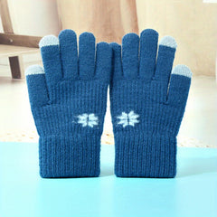 Kids' Plush Winter Split-finger Gloves, Mobile-friendly