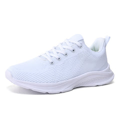 Casual Lace Up Sports Shoes Breathable Mesh Non slip Running Flat Shoes