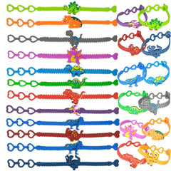 24Pcs Dinosaur Silicone Bracelets Party Favors Kids Boys Girls Birthdays