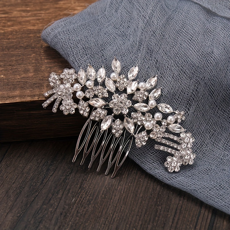 Rhinestone Bridal Hair Comb Headdress Wedding Accessories