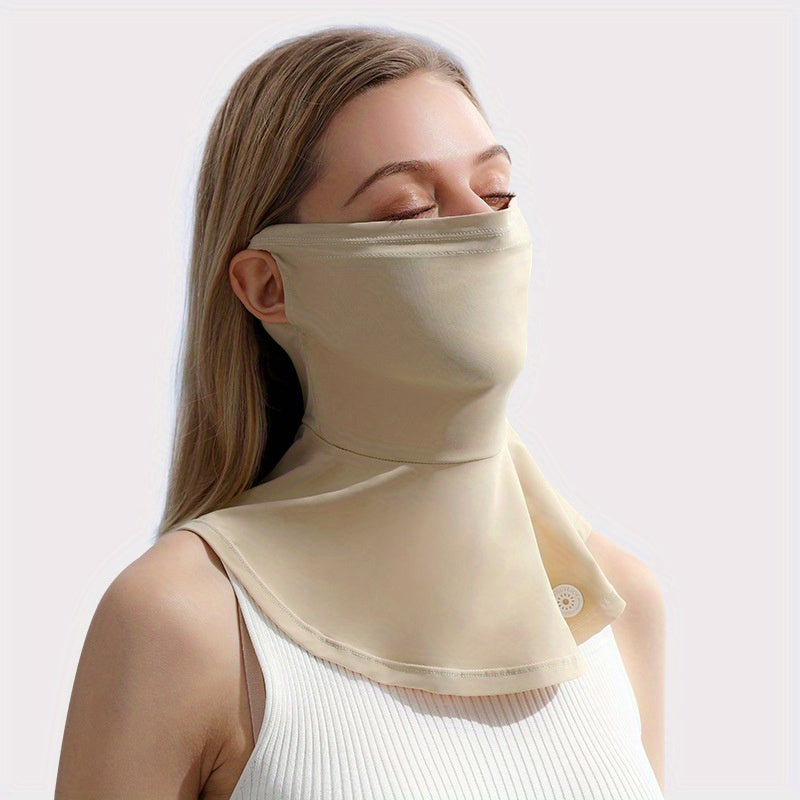 Solid UV Protection Mask Breathable Neck Protective Ice Bandana Women