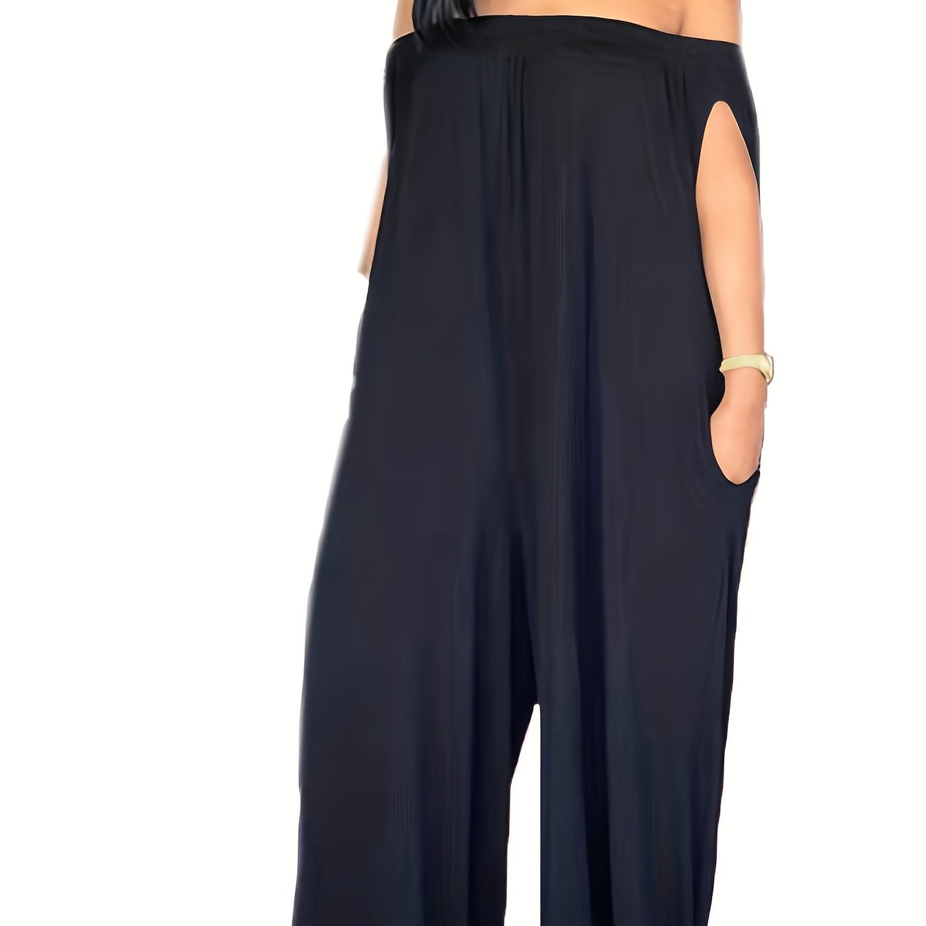 Off Shoulder Wide Leg Jumpsuit Backless Casual Jumpsuit