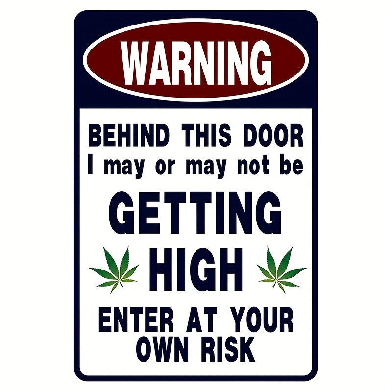 Funny Metal Sign For Garage Weed Decor Man Cave Gift 20x30cm