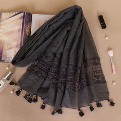 Lace Tassel Scarf for Women - Casual Cold Weather Scarves