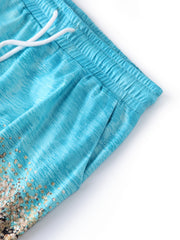 Leopard Print Drawstring Waist Shorts