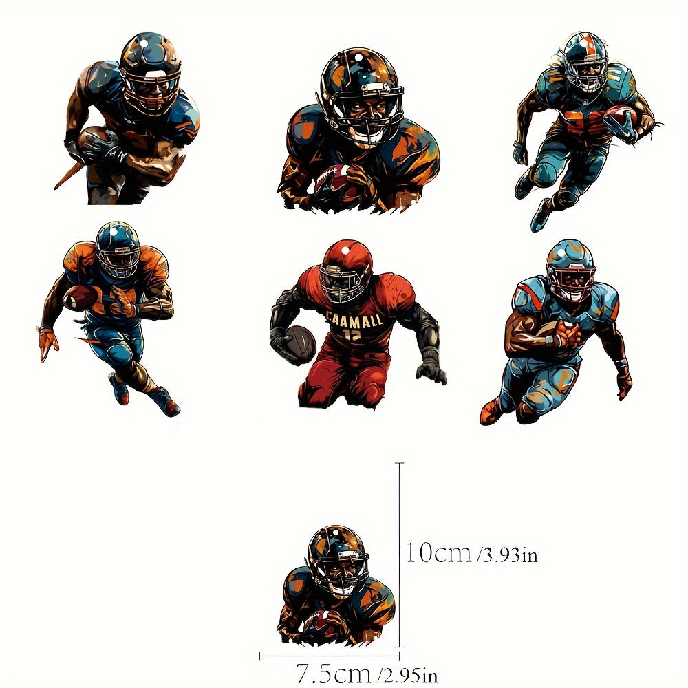 6pcs Football Ornaments For Football Coach Gift School Football Team Ornament