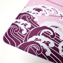 Pink Wave Gaming Mouse Pad Large Desk Mat 35.4x15.7 Inch