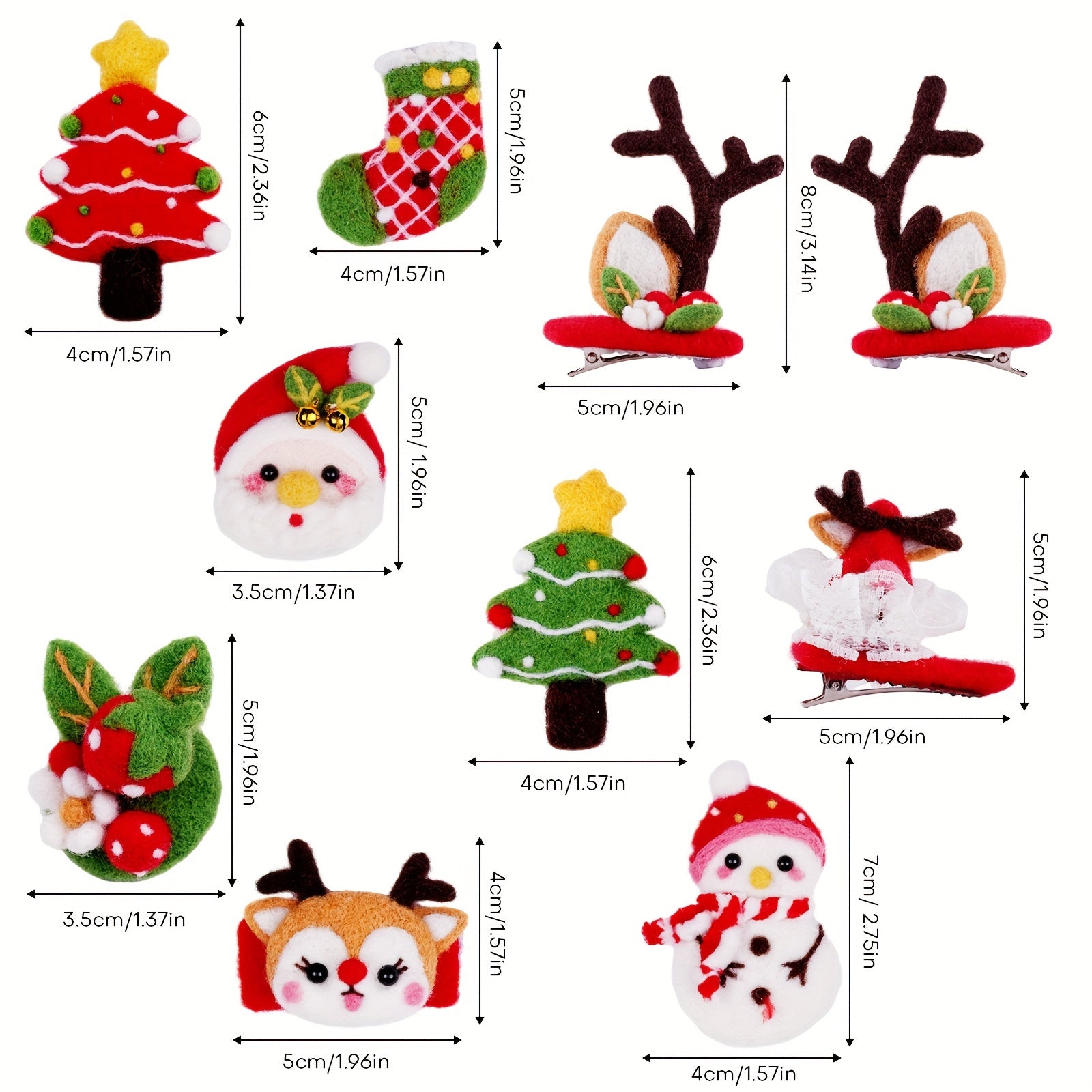 10pcs Wool Needle Felting Kit with English Instruction for Beginner