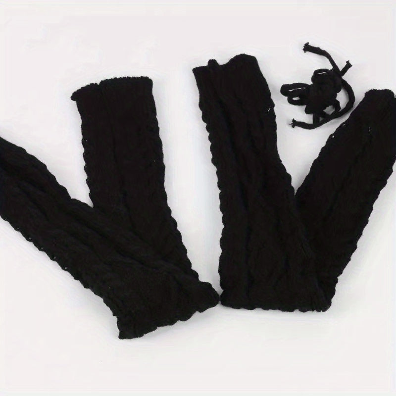 Breathable Knitted Leg Warmers Soft & Comfort Thigh High Socks