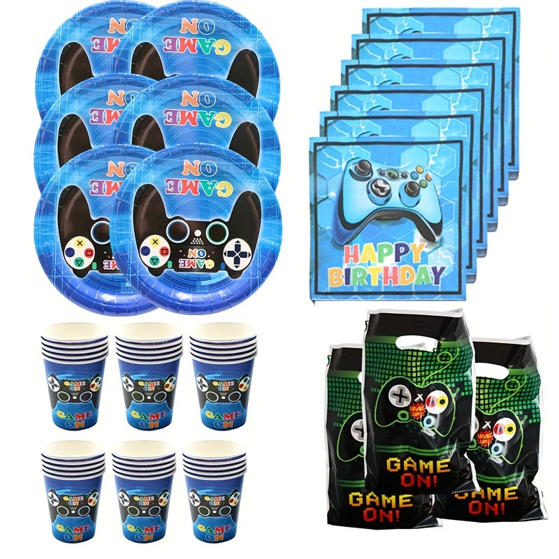 Video Game Birthday Party Decorations Set - Gaming Happy Birthday Supplies