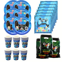 Video Game Birthday Party Decorations Set - Gaming Happy Birthday Supplies