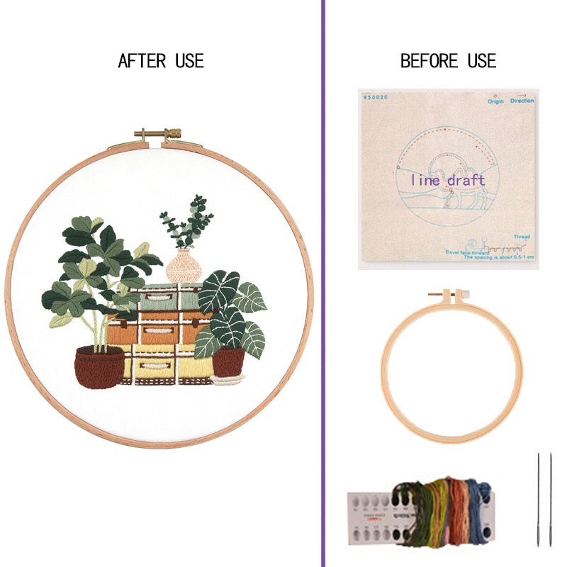 Embroidery Kit For Beginners Hand DIY Cross Stitch Kits Embroidery Hoop