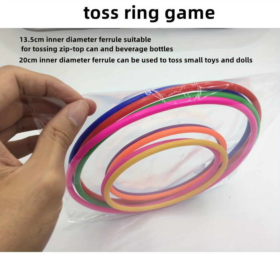 8pcs Mixed Tossing Ring Game Set Outdoor Throwing 13 & Inner Diameter 4pcs Each