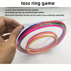 8pcs Mixed Tossing Ring Game Set Outdoor Throwing 13 & Inner Diameter 4pcs Each