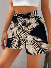 Floral Print Tie Front Casual Shorts for Women