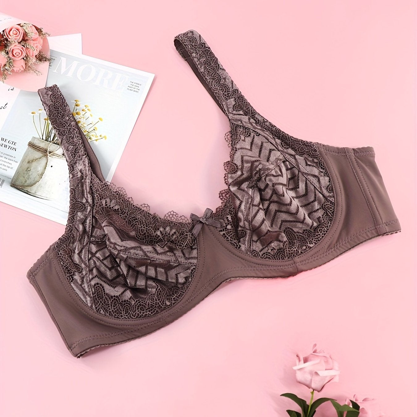 Women's Plus Lace Stretch Minimizer Bra