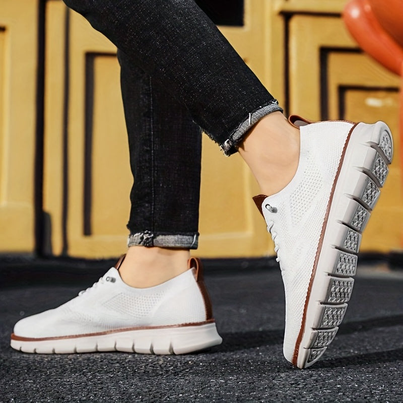 Men's Lightweight Breathable Sport Shoes Lace Up Comfy Mesh Sneakers