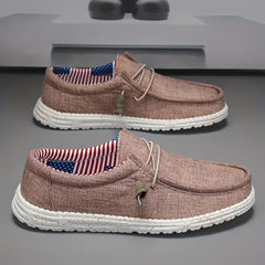 Men's Canvas Slip On Sneakers Breathable Non-slip Shoes
