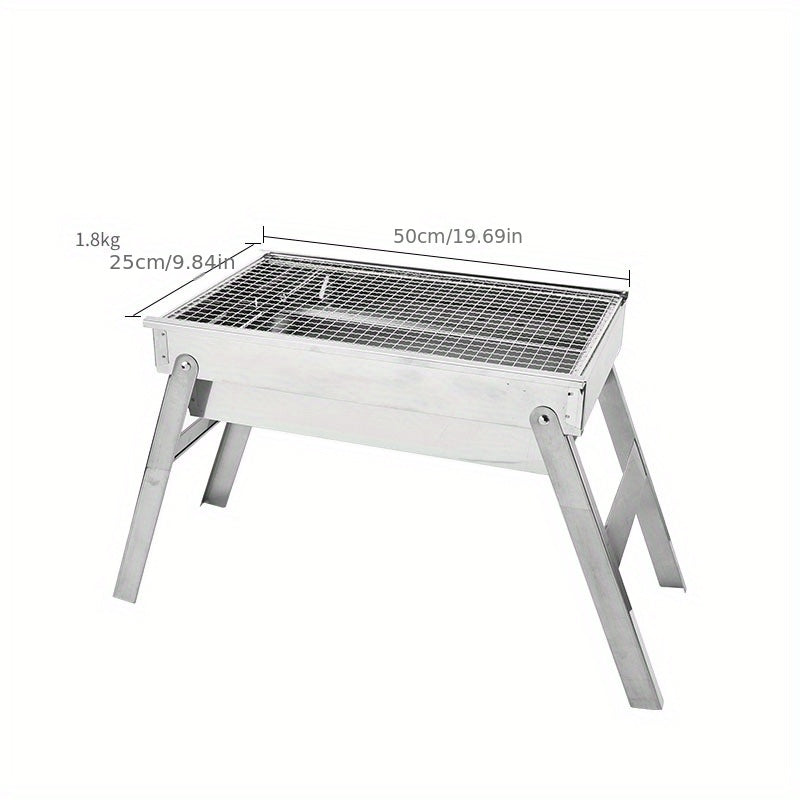 Portable Charcoal Grill for Camping Hiking Picnics - Folding BBQ Grill