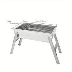 Portable Charcoal Grill for Camping Hiking Picnics - Folding BBQ Grill