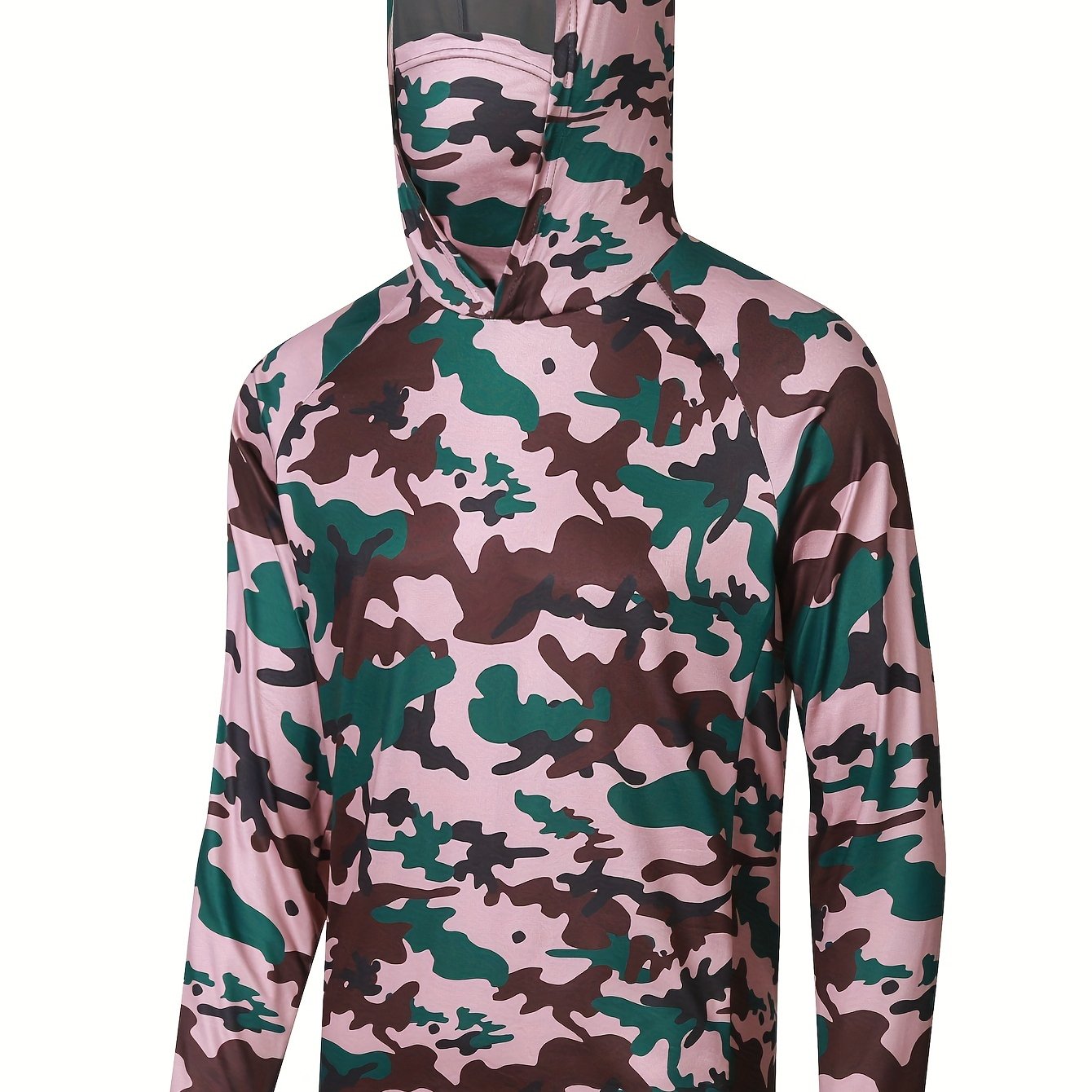 Men's Camo Hooded Sweatshirt UPF 50 Sun Protection
