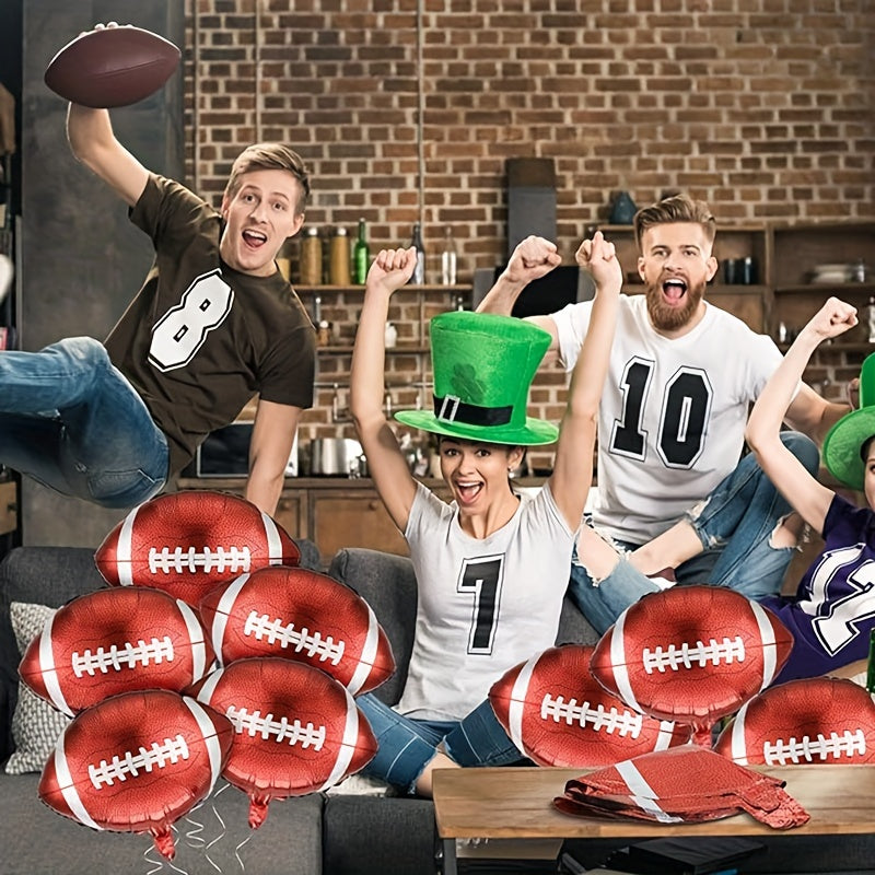 10pcs 43 18 Cm Rugby Football Balloons Sports Theme Birthday Party Decor