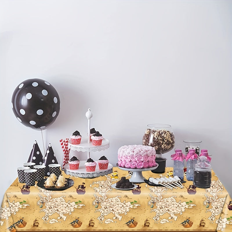 Pirate Treasure Tablecloth Theme Party Decor Supplies