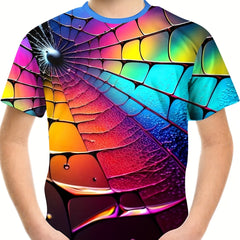 Boys 3D Print Cartoon T-shirt Short Sleeve Casual Top