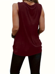 Dolphin Print Tank Top Sleeveless Summer Top