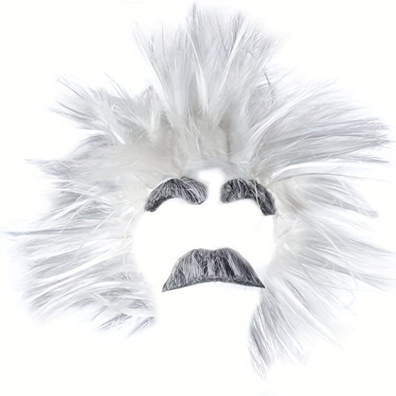 Mad Scientist Costume Wig Physicist Wig Dress Up Mask