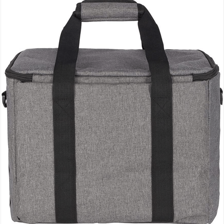 Large Waterproof Grey Cooler Bag Thermal Insulated Family Picnic Lunch Bag