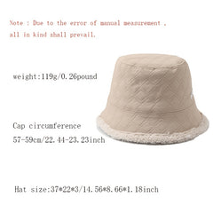 Women Bucket Hat Winter Hat Solid Warm Outdoor Casual Style