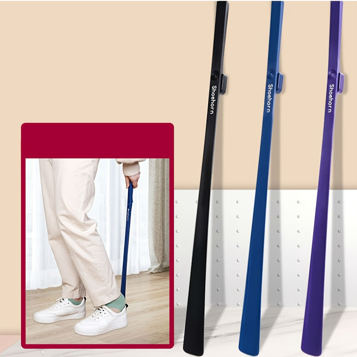 Flexible Magnetic Shoe Horn Handle Extra Long Handle Shoe Horn