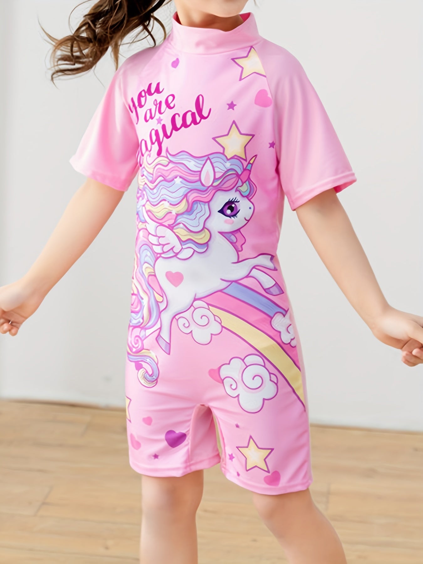 Toddler Girls Unicorn Graphic One Piece Swimsuit