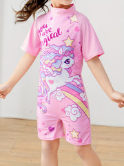 Toddler Girls Unicorn Graphic One Piece Swimsuit