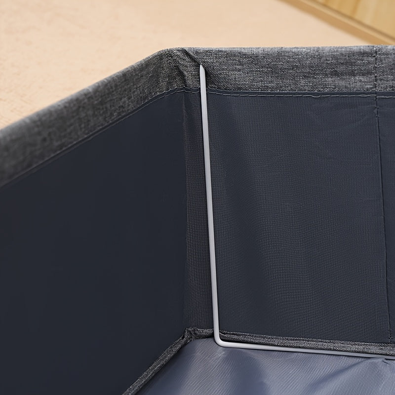 Clothes Storage Box With Handles & Support Rack Durable Storage Basket