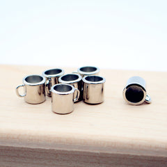 1pc Dollhouse Alloy Mug Realistic Metal Coffee Cup Mixed Colors Accessory