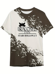 Dragonfly Graphic Short Sleeve T-shirt - Summer Sports Clothes