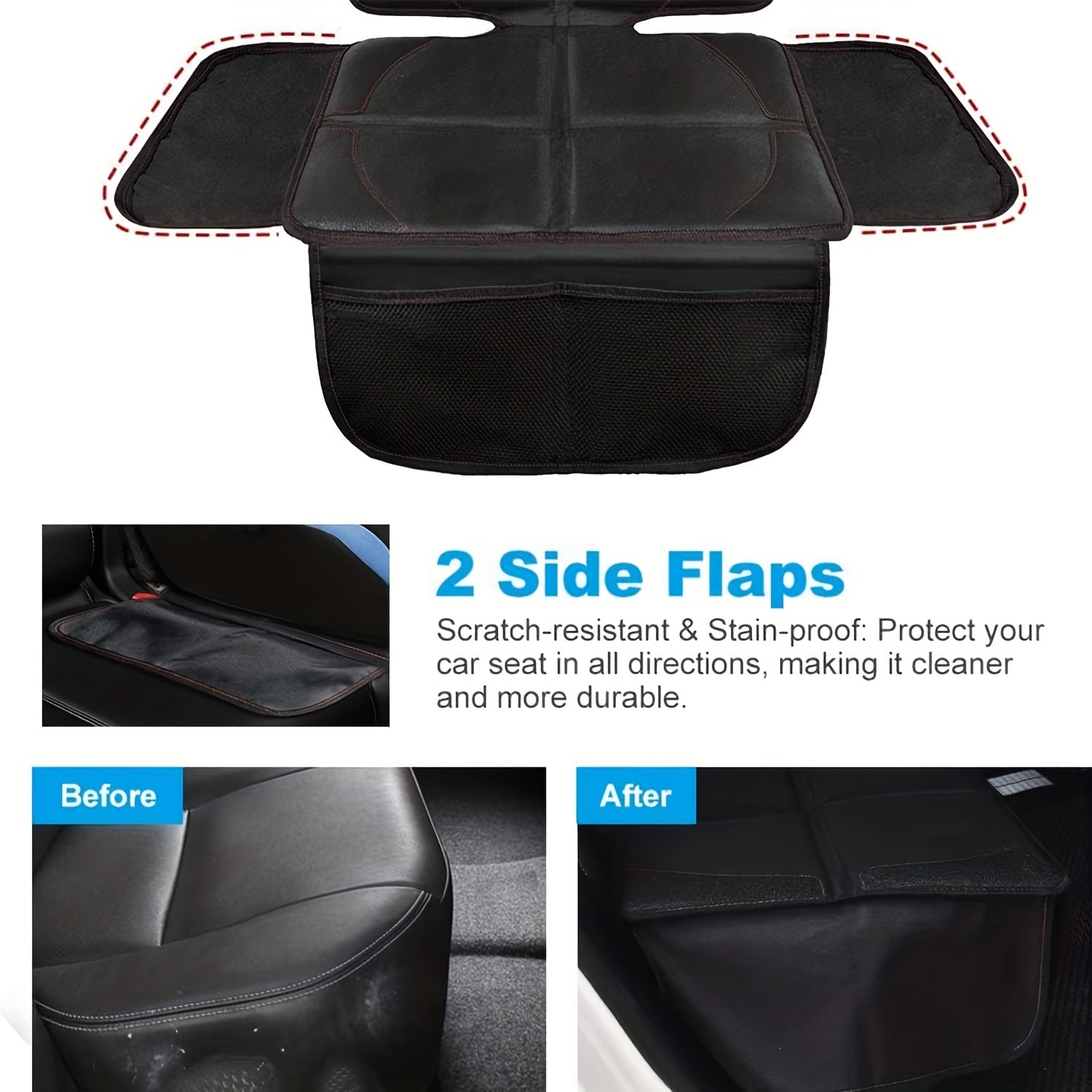 Waterproof Child Car Seat Protector, Easy to Clean, Secure Fit