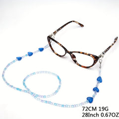 Heart Beaded Glasses Chain Acrylic Eyeglasses Lanyard Strap