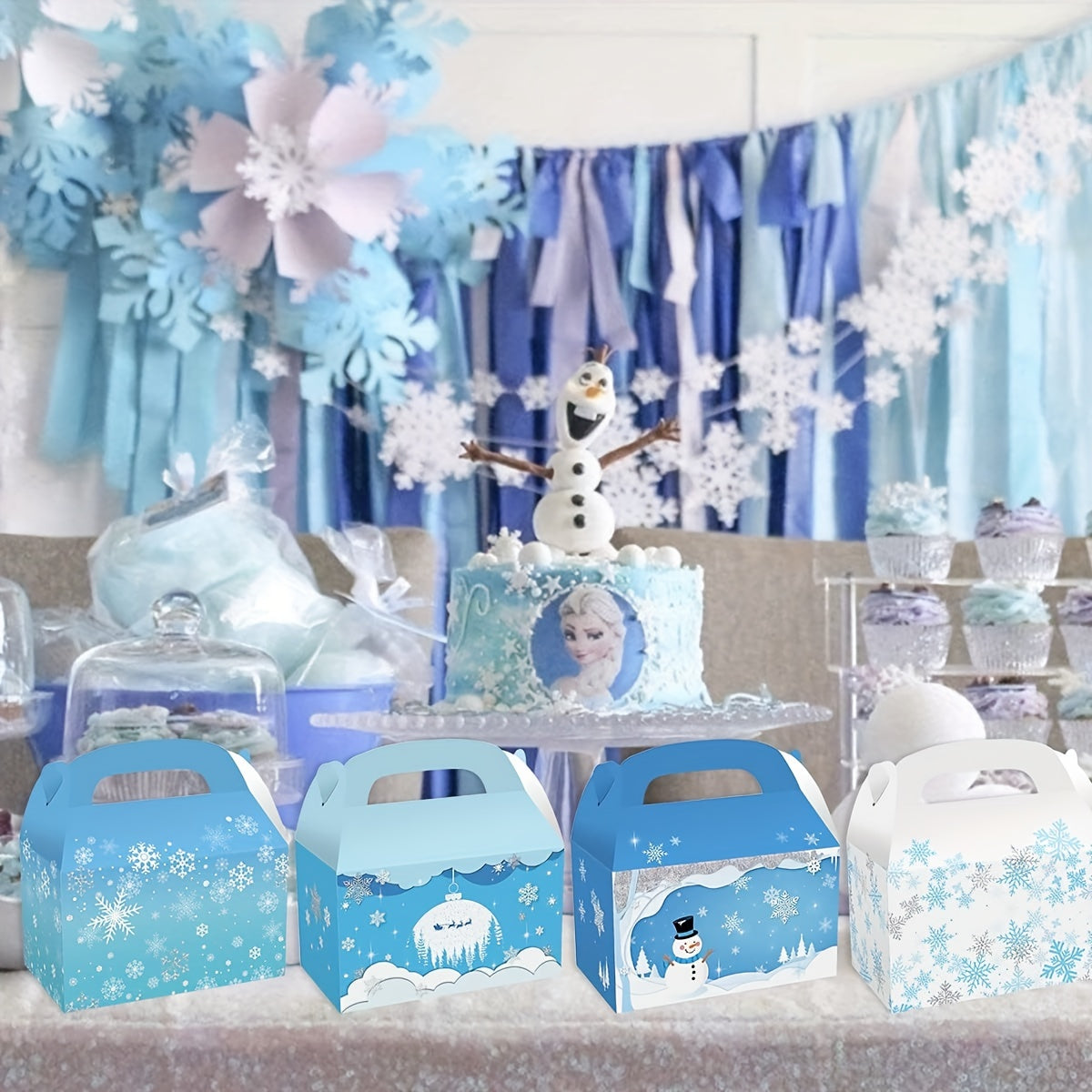 12pcs Snowflake Snowman Gift Boxes Christmas Thanksgiving Year Gift