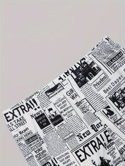 Newspaper Print Layered Top & Leggings Outfit Set