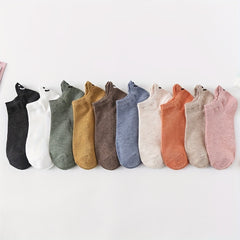 10 Pairs Smiling Embroidery Socks Women's Stockings