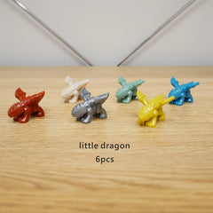 6pcs Little Fly Dragon Desktop Decoration Dragon Toy