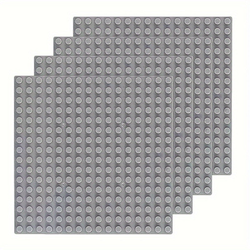 4pcs 16x16 Building Block Base Plate Compatible With Main Brands