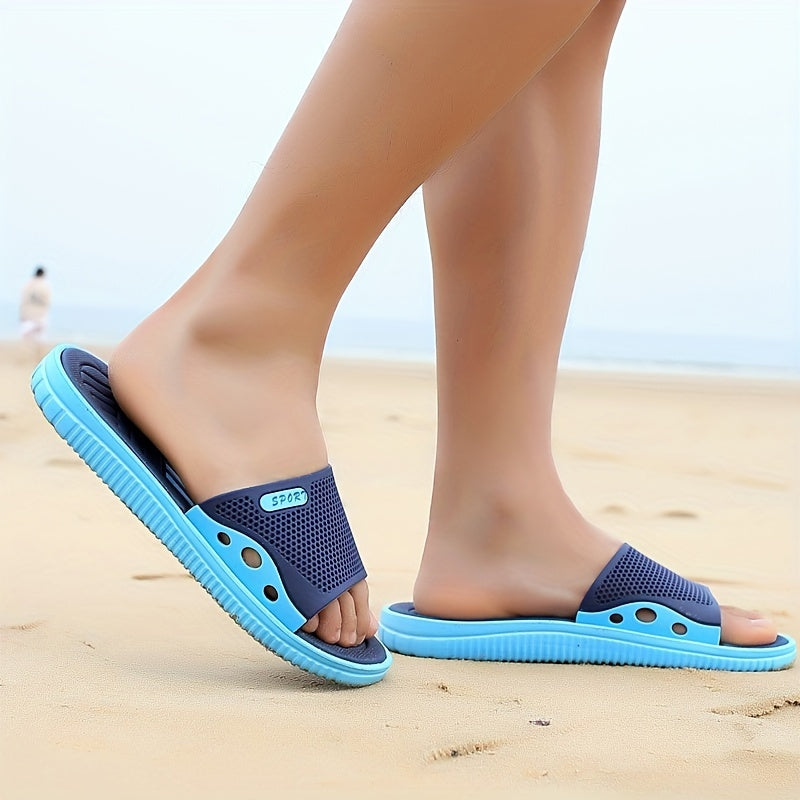 Men's Casual Non Slip Slides with Open Toe for Indoor Outdoor Beach