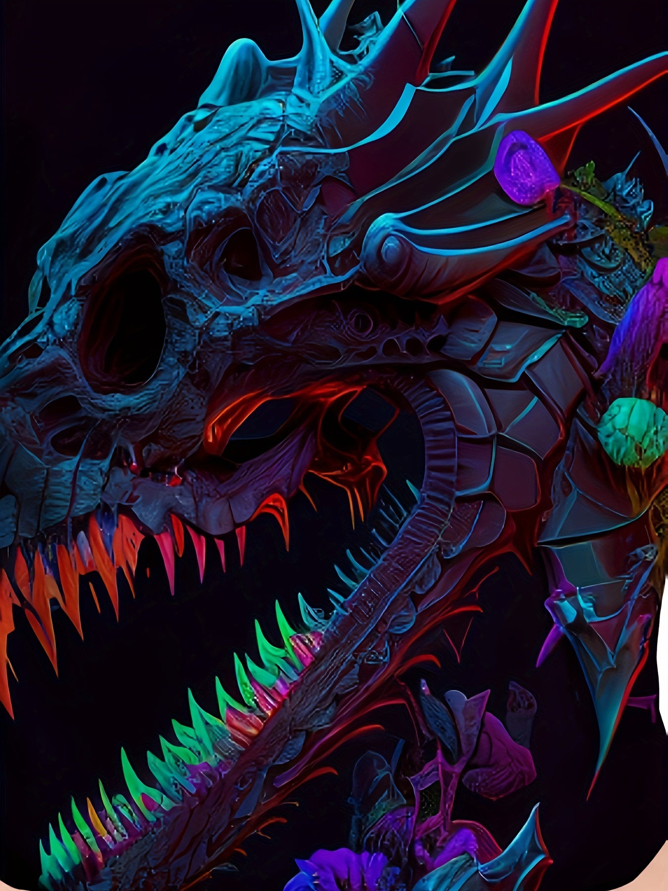 Dragon Skull 3D Print Boys Tee Short Sleeve Crew Neck T-shirt Kids Outdoor