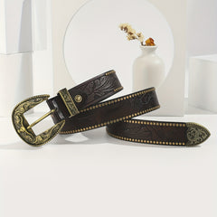 Men's Casual Bull Head Pattern Buckle Belt Decorative Accessories