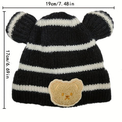 Warm Keeping Bear Hat for Kids 0-3 Years