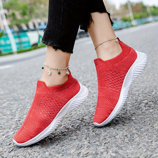 Women's Breathable Knit Sock Shoes Slip On Sports Shoes